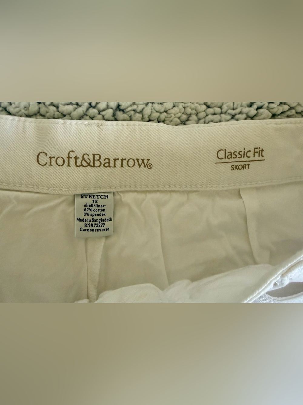 Croft and Barrow - White Denim Skort - Picture 3 of 4